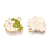 Marine Animals Alloy Enamel Pendants ENAM-T022-34D-2