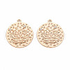 Brass Micro Pave Clear Cubic Zirconia Pendants KK-S364-168-1