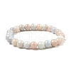 Glass Round Beaded Stretch Bracelet BJEW-TA00378-02-1