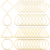 SOFPLATE 120Pcs 4 Styles Brass Linking KK-SP0002-15B-1