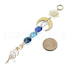 Wire Wrapped Bullet Glas Pendant Decoration HJEW-JM03122-01-3