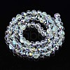 Electroplate Transparent Glass Beads Strands EGLA-N002-15-B03-3
