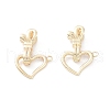 Rack Plating Brass Fold Over Clasps KK-A183-08G-1