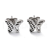 304 Stainless Steel Stud Earrings EJEW-C001-13P-1