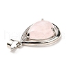 Natural Rose Quartz Pendants G-B033-04P-19-4