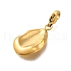 Teardrop 304 Stainless Steel Pendant Decorations STAS-R159-28G-2