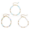 3Pcs Synthetic Moonstone Round Beaded Bracelets for Women BJEW-JB11915-2