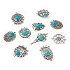 16Pcs 8 Styles Tibetan Style Alloy Chandelier Components FIND-TA0001-91-3