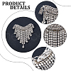 CHGCRAFT 4Pcs Crystal Rhinestone Tassel Heart Shoulder Badge JEWB-CA0001-23-5