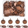 SUPERFINDINGS 100Pcs Brass Stamping Blank Tag Charms KK-FH0002-60R-1