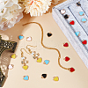 SUNNYCLUE 100Pcs 5 Colors Alloy Enamel Charms ENAM-SC0005-32-4