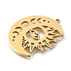 304 Stainless Steel Pendants STAS-S178-06G-2