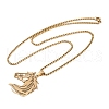 Horse Head 304 Stainless Steel Pendant Necklaces for Men Women NJEW-K283-14G-3