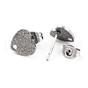 Non-Tarnish 304 Stainless Steel Stud Earring Findings EJEW-O104-07P-3