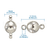 Brass Magnetic Clasps with Loops KK-TA0007-35-NF-8
