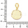 Brass Clear Cubic Zirconia European Dangle Pendants KK-D325-28G-04-3