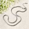 304 Stainless Steel Rope Chain Necklaces for Women NJEW-Q026-02P-1