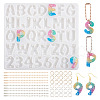  1Pc Letter & Number Connector Charm Silicone Molds DIY-TA0005-09-9