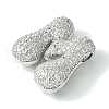 Rack Plating Brass Cubic Zirconia Pendants KK-S378-02P-M-2
