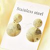 304 Stainless Steel Dangle Stud Earrings EJEW-D308-01G-5