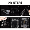 Coat Hanger Removable Acrylic Earring Displays EDIS-WH0012-08-6