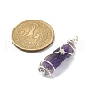 Natural Amethyst Pendants PALLOY-JF02086-03-2