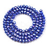 Electroplate Glass Beads Strands EGLA-A034-P4mm-B07A-2