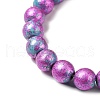 Synthetic Turquoise Dyed Camouflage Beads Strands G-E594-24R-A-4