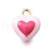 Zinc Alloy Enamel Charms FIND-U029-01G-08-1