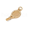 304 Stainless Steel Micro Pave Cubic Zirconia Pendants STAS-D305-02G-A-2