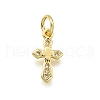 Brass Micro Pave Cubic Zirconia Pendants KK-Z100-41G-02-1
