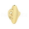 Rack Plated Brass Heart & Oval Open Cuff Ring for Women RJEW-Z039-11G-2