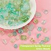 AHADERMAKER 160Pcs 16 Styles Transparent Spray Painted Glass Beads GLAA-GA0002-02-4