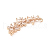 Brass Pave Clear Cubic Zirconia Connector Charms ZIRC-K088-02KCG-3