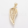 Brass Micro Pave Cubic Zirconia Pendants X-ZIRC-L067-22-G-NR-2