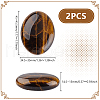 AHADERMAKER 2Pcs Mother's Day Gifts Natural Tiger Eye Palm Stones AJEW-GA0007-90A-2