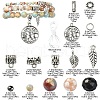 DIY Natural Crazy Agate & Fire Crackle Agate Stretch Bracelet Making Kit DIY-YW0008-49-3