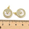 Brass Micro Pave Clear Cubic Zirconia Pendants KK-K365-02D-G-3