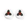Christmas Theme Printed Opauqe Acrylic Beads OACR-R004-01E-2