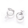 Tarnish Resistant 316 Surgical Stainless Steel Pendant Cabochon Settings STAS-I118-02P-2