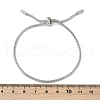 Tarnish Resistant Adjustable 304 Stainless Steel Slider Bracelet/Bolo Bracelets Making BJEW-F412-04P-6