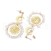 Vintage Natural Quartz Crystal Ear Studs EJEW-JE05807-03-5
