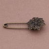 Tibetan Style Alloy Brooches JEWB-N0004-001F-1