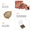 Tibetan Style Alloy Chandelier Components Links and Iron Chandelier Component Links PALLOY-TA0001-56AB-16