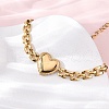 Heart 304 Stainless Steel Panther Chain Bracelets for Women BJEW-R027-02G-3