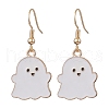2 Pairs Ghost Alloy Enamel Dangle Earrings Set EJEW-JE06094-2