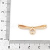 Brass Micro Pave Clear Cubic Zirconia Toggle Clasps Parts KK-U051-05G-4