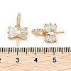 Rack Plating Brass Micro Pave Clear Cubic Zirconia Pendants KK-M280-14G-3