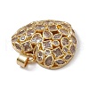Rack Plating Brass Micro Pave Cubic Zirconia Pendants ZIRC-F130-06G-3
