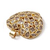 Rack Plating Brass Micro Pave Cubic Zirconia Pendants ZIRC-F130-06G-3